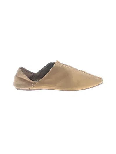 Pre-owned Zara Flats In Tan