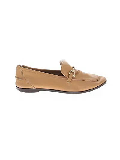 Pre-owned Zara Flats In Tan