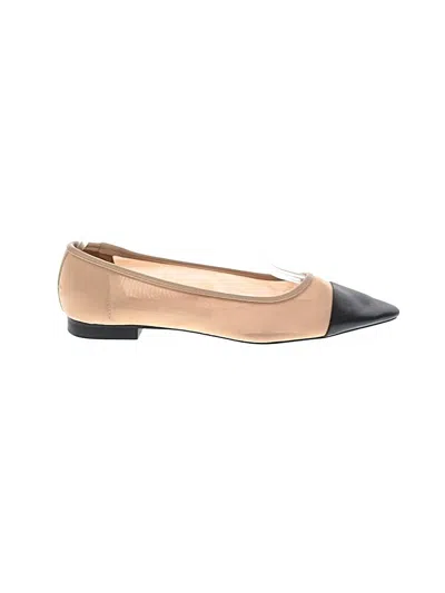 Pre-owned Zara Flats In Tan