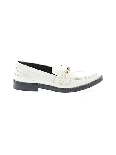 Pre-owned Zara Flats In White