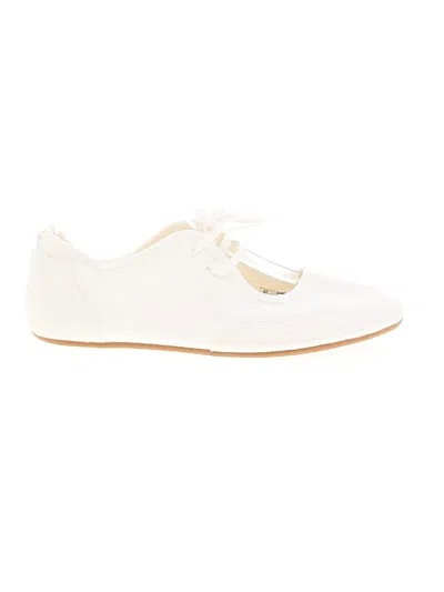 Pre-owned Zara Flats In White