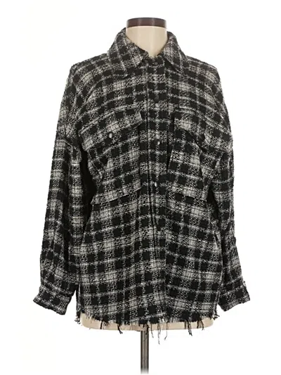 Pre-owned Zara Fleece Jacket In Black
