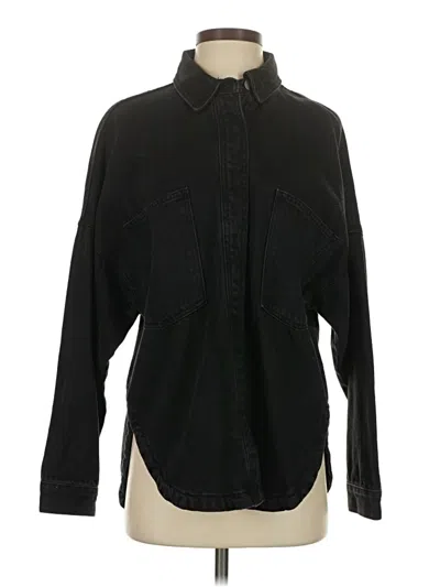 Pre-owned Zara Fleece Jacket In Black