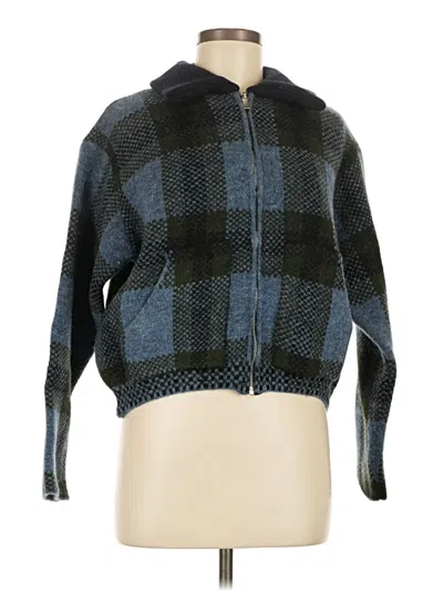 Pre-owned Zara Fleece Jacket In Blue