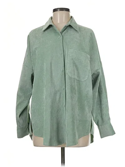 Pre-owned Zara Fleece Jacket In Green