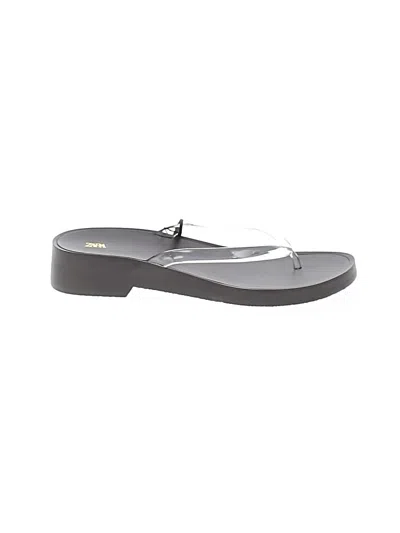 Zara Flip Flops In Gray