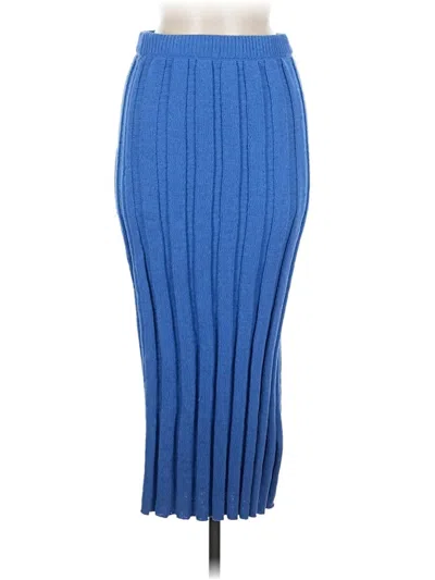 Pre-owned Zara Formal Skirt In Blue