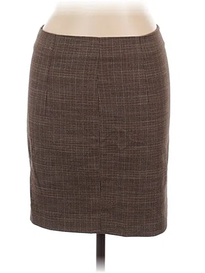 Pre-owned Zara Formal Skirt In Brown