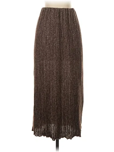 Pre-owned Zara Formal Skirt In Brown
