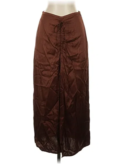 Pre-owned Zara Formal Skirt In Brown