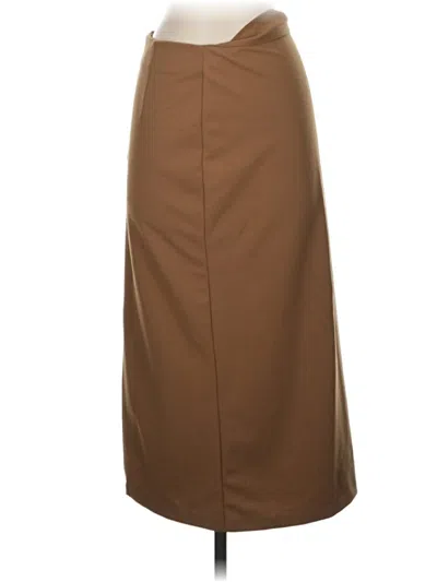 Pre-owned Zara Formal Skirt In Brown