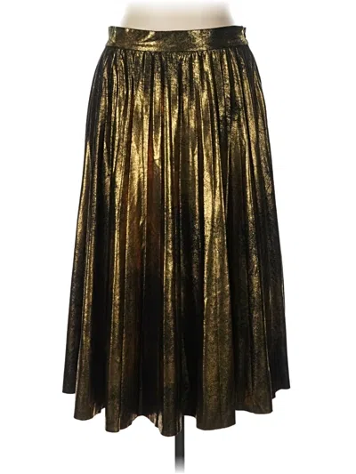Pre-owned Zara Formal Skirt In Gold