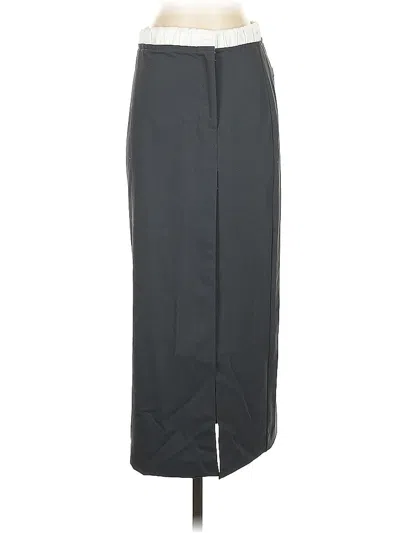 Pre-owned Zara Formal Skirt In Gray