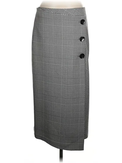 Pre-owned Zara Formal Skirt In Gray