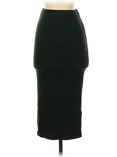 Pre-owned Zara Formal Skirt In Green