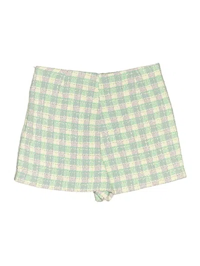 Pre-owned Zara Formal Skirt In Green