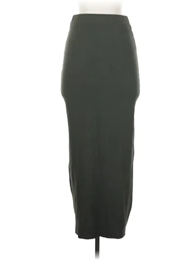 Pre-owned Zara Formal Skirt In Green