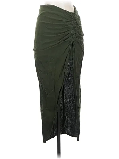 Pre-owned Zara Formal Skirt In Green
