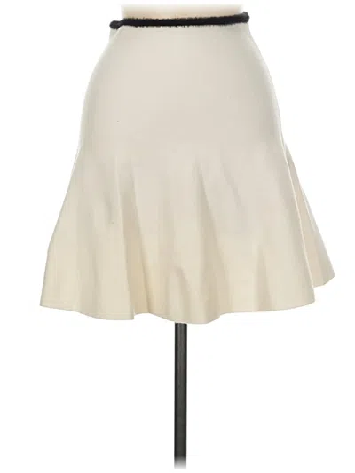 Pre-owned Zara Formal Skirt In Ivory