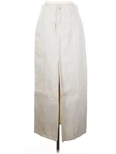 Pre-owned Zara Formal Skirt In Ivory