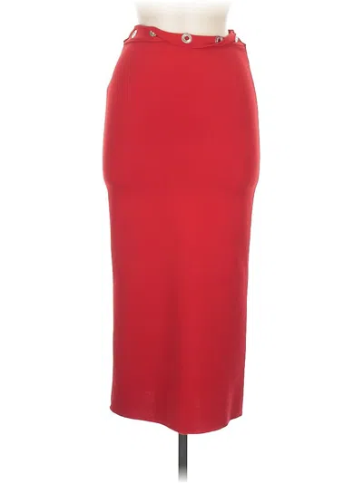 Pre-owned Zara Formal Skirt In Red
