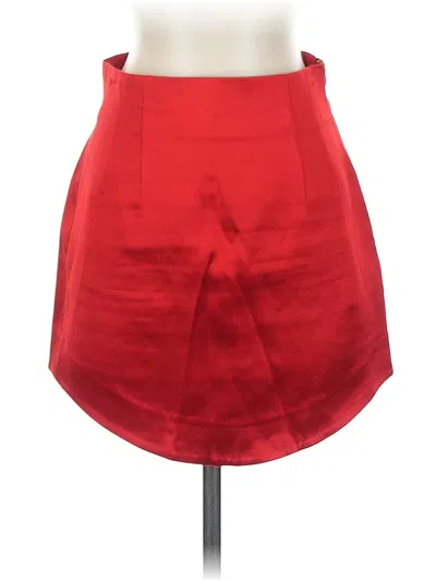 Pre-owned Zara Formal Skirt In Red