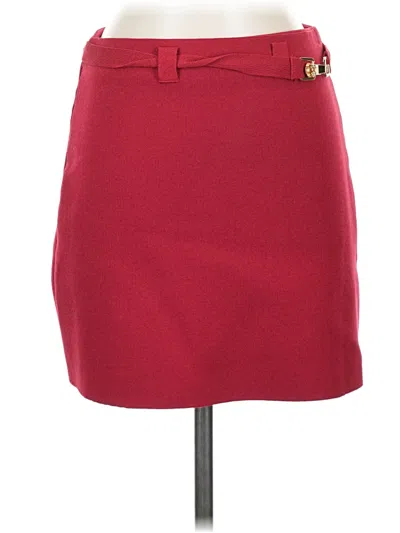 Pre-owned Zara Formal Skirt In Red