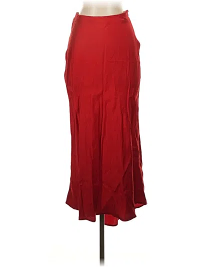 Pre-owned Zara Formal Skirt In Red