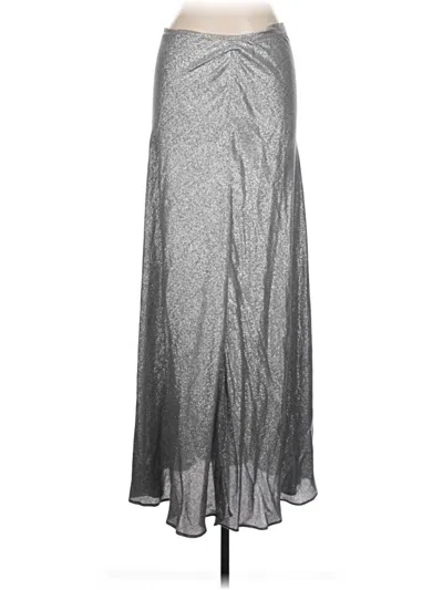 Pre-owned Zara Formal Skirt In Silver