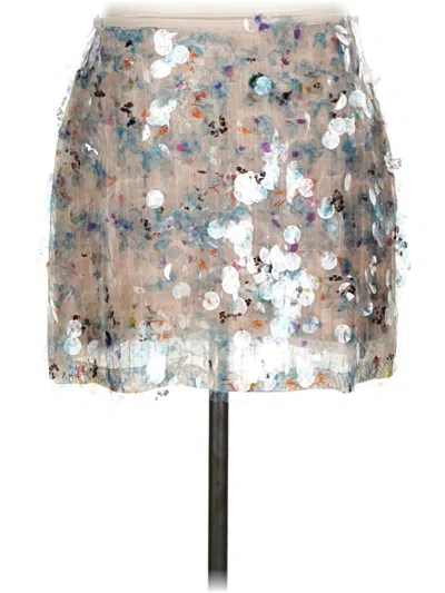 Zara Formal Skirt In Silver