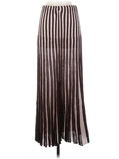 Pre-owned Zara Formal Skirt In Silver