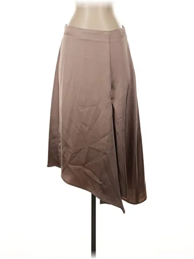 Pre-owned Zara Formal Skirt In Tan