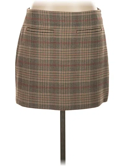 Pre-owned Zara Formal Skirt In Tan