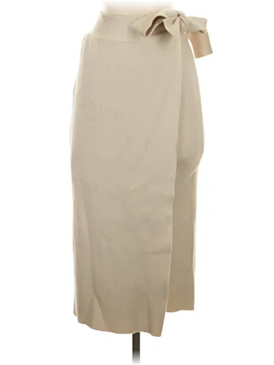 Pre-owned Zara Formal Skirt In Tan