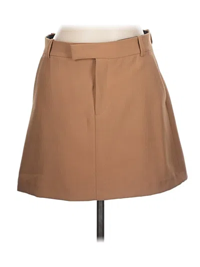 Pre-owned Zara Formal Skirt In Tan