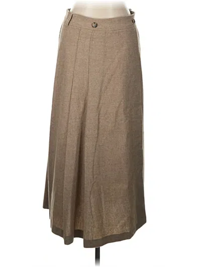 Pre-owned Zara Formal Skirt In Tan