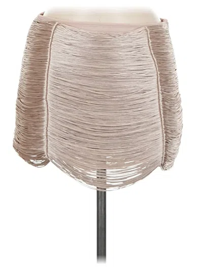 Pre-owned Zara Formal Skirt In Tan
