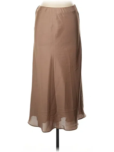 Pre-owned Zara Formal Skirt In Tan