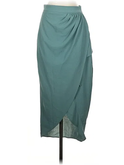 Pre-owned Zara Formal Skirt In Teal