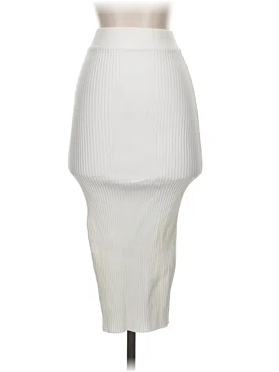 Pre-owned Zara Formal Skirt In White