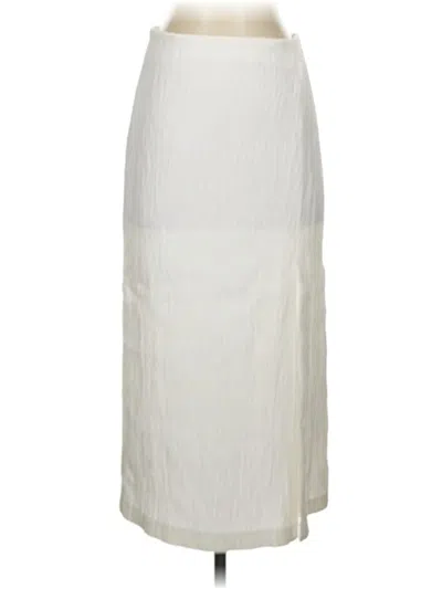 Pre-owned Zara Formal Skirt In White