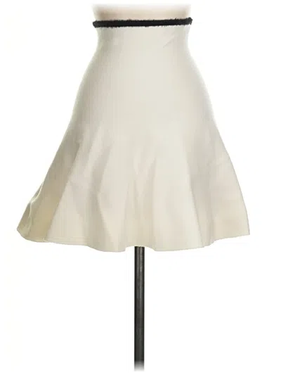 Pre-owned Zara Formal Skirt In White