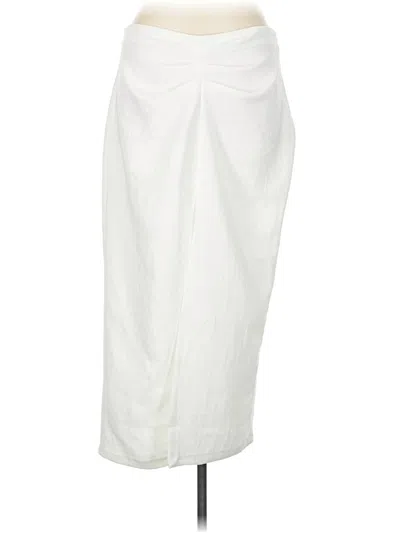 Pre-owned Zara Formal Skirt In White