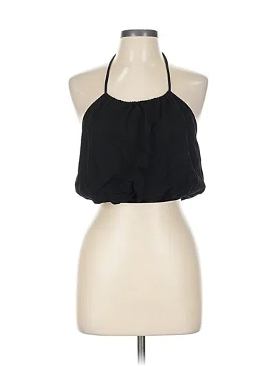 Pre-owned Zara Halter Top Black Halter Neckline Tops