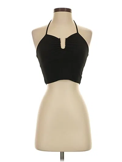 Zara Halter Top Black Halter Neckline Tops