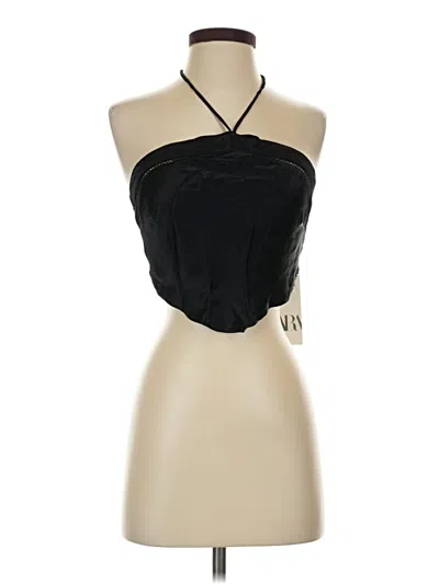 Zara Halter Top Black Strapless Neckline Tops