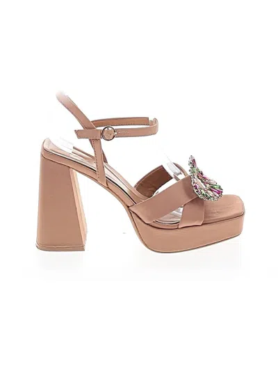 Pre-owned Zara Heels In Brown