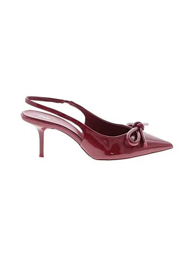 Pre-owned Zara Heels In Burgundy
