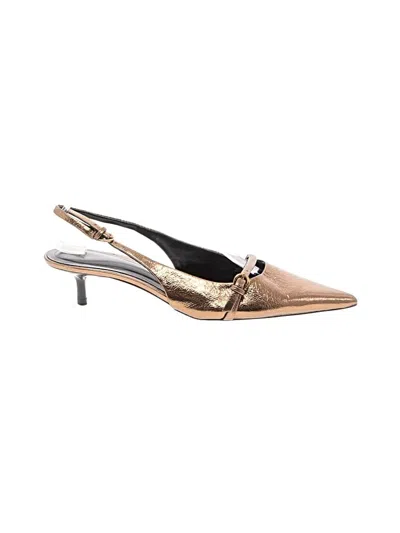 Pre-owned Zara Heels In Gold