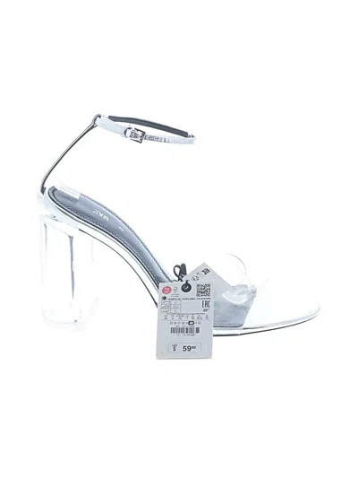 Pre-owned Zara Heels In Silver
